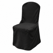 Black polyester banquet chair cover