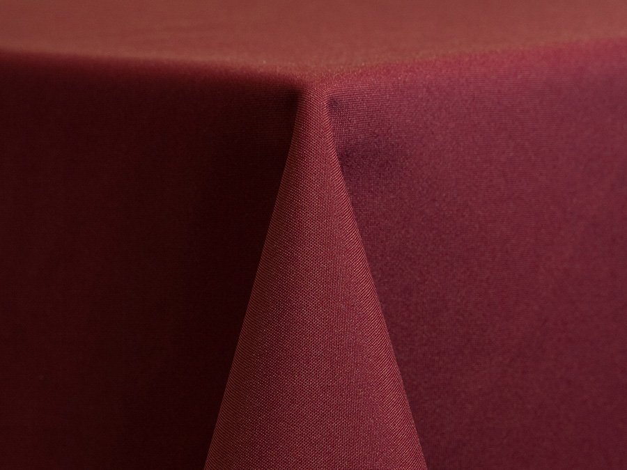 Burgundy Polyester Linen