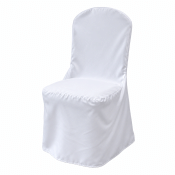 White polyester banquet chair cover