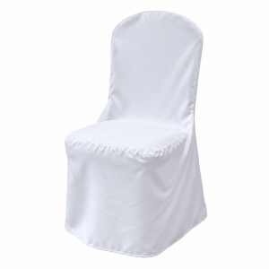 White polyester banquet chair cover