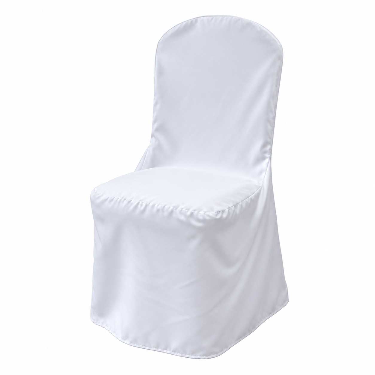 White polyester banquet chair cover