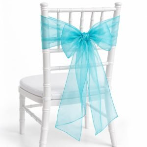 Aqua Organza Sash
