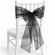 Black Organza Sash