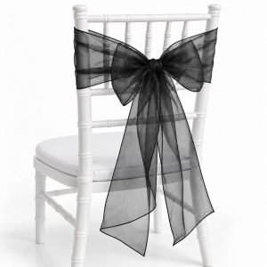 Black Organza Sash