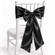 Black Satin Sash