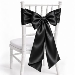 Black Satin Sash