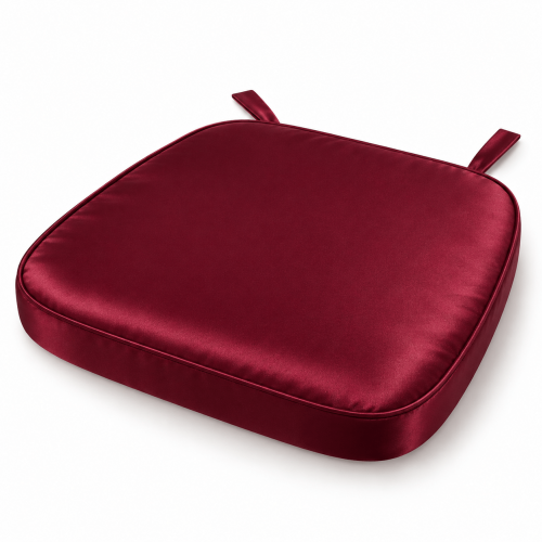 Burgundy Satin Chiavari Chair Pad