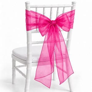 Fuchsia Organza Sash