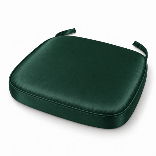 Hunter Green Satin Chiavari Chair Pad