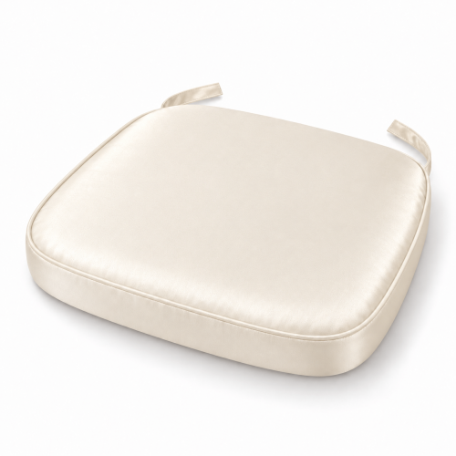 Ivory Satin Chiavari Chair Pad