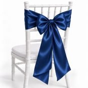 Navy Satin Sash
