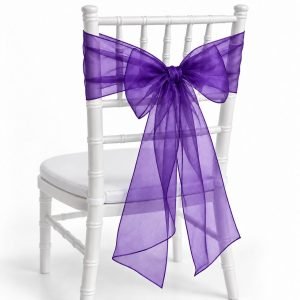 Purple Organza Sash