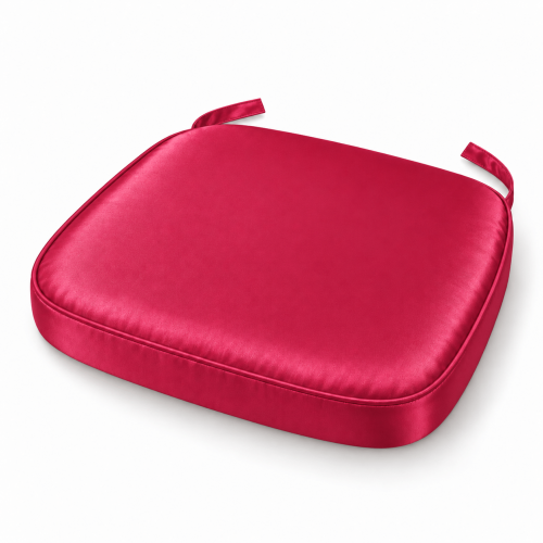 Raspberry Satin Chiavari Chair Pad