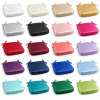 Twenty satin Chiavari chair pad colors arranged in a four-by-five collection