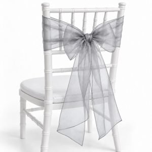 Silver Organza Sash