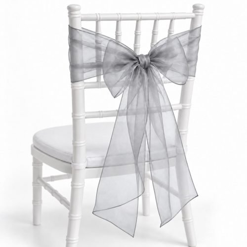 Silver Organza Sash