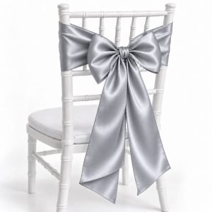 Silver Satin Sash