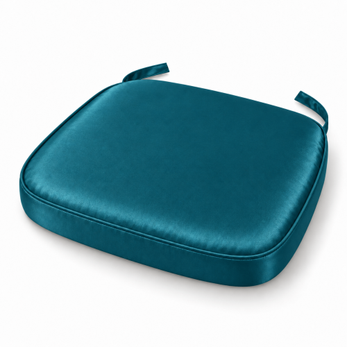 Teal Satin Chiavari Chair Pad