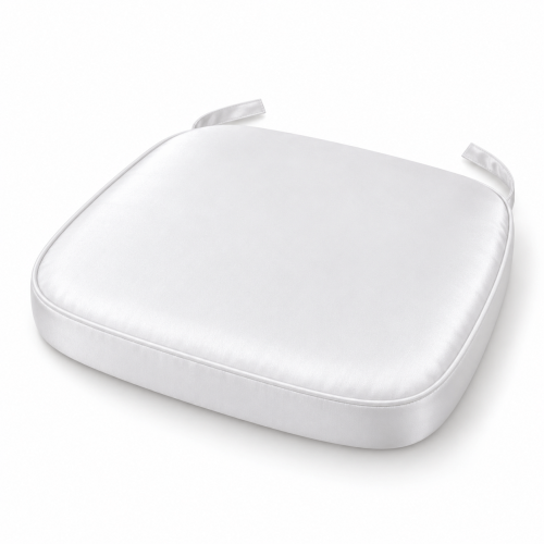 White Satin Chiavari Chair Pad