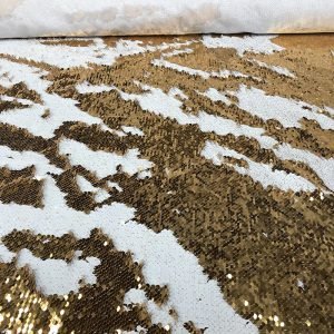 Gold Flip Sequins Linen