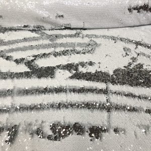 White Flip Sequins Linen