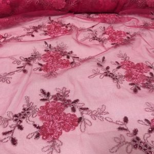 Fuchsia Ribbon Lace