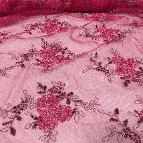 Fuchsia Ribbon Lace