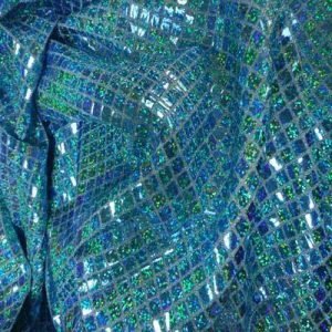 Turquoise Metallic Squares Overlay