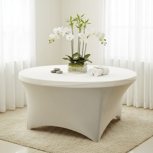 Ivory Spandex Linen