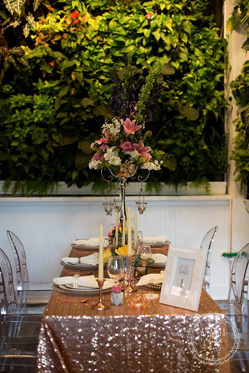 Allure Party Rentals styled wedding shoot