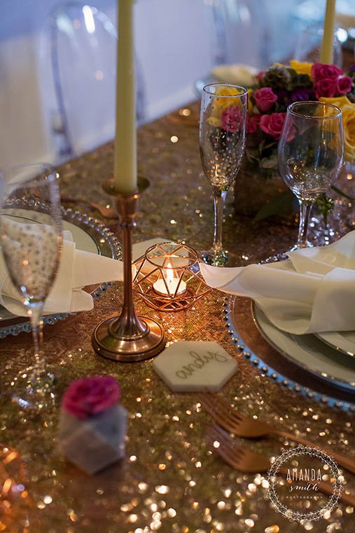 Allure Party Rentals styled wedding shoot