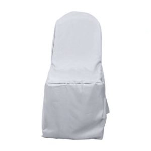 Silver Polyester Banquet Chair Cover