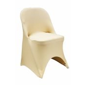 Champagne Spandex Folding Chair Cover