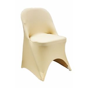Champagne Spandex Folding Chair Cover