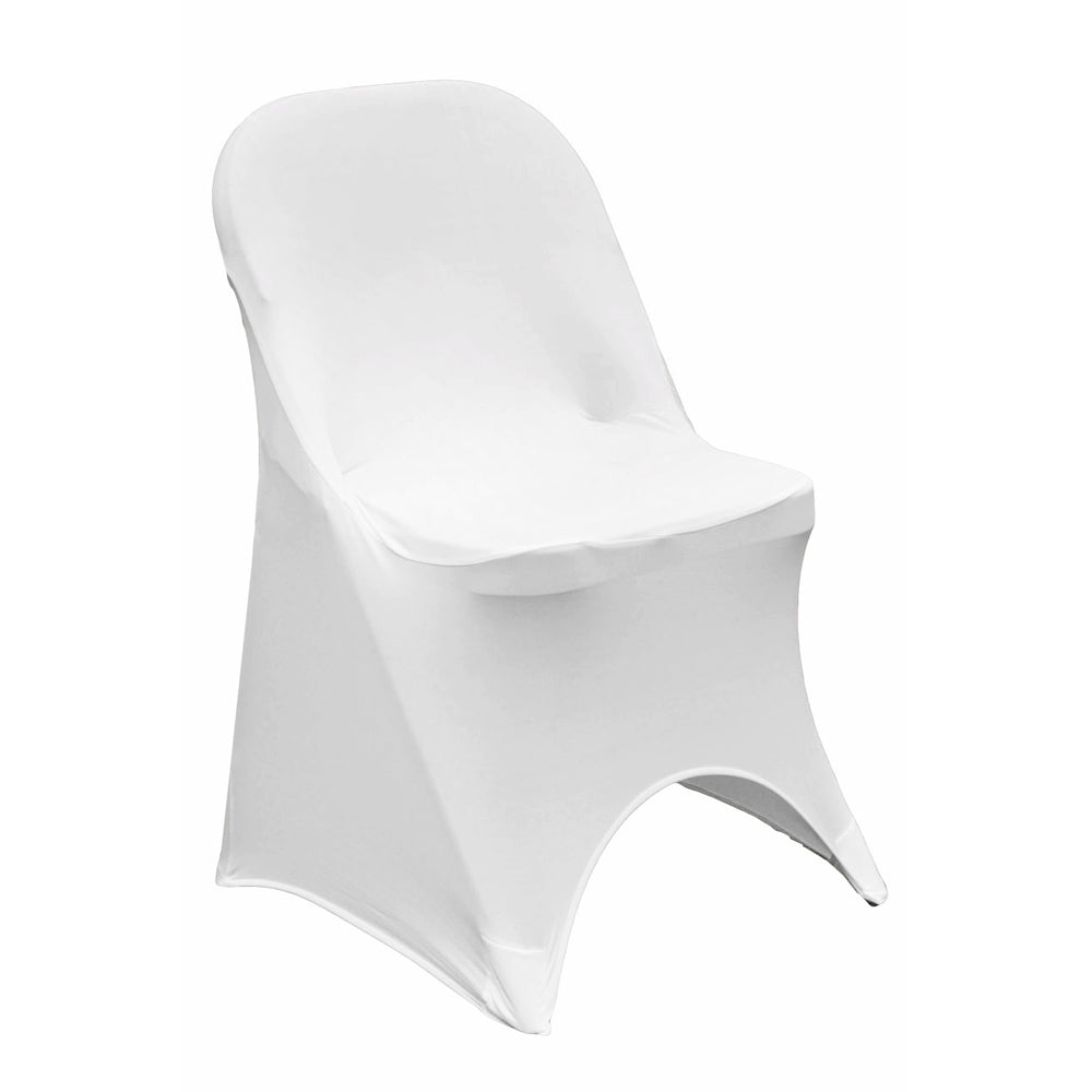 White Spandex Folding Chair Cover