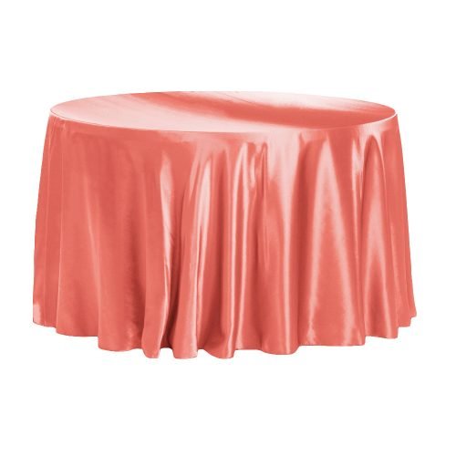 Coral Satin Linen