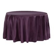 Plum Satin Linen