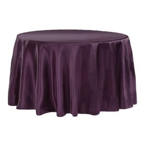 Plum Satin Linen