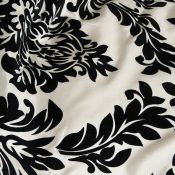 Black & Ivory Damask Linen