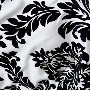 Black & White Damask Linen