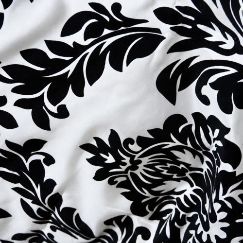 Black & White Damask Linen