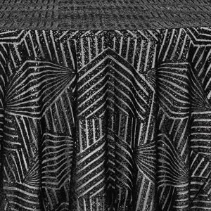 Black Geo Glitz Linen