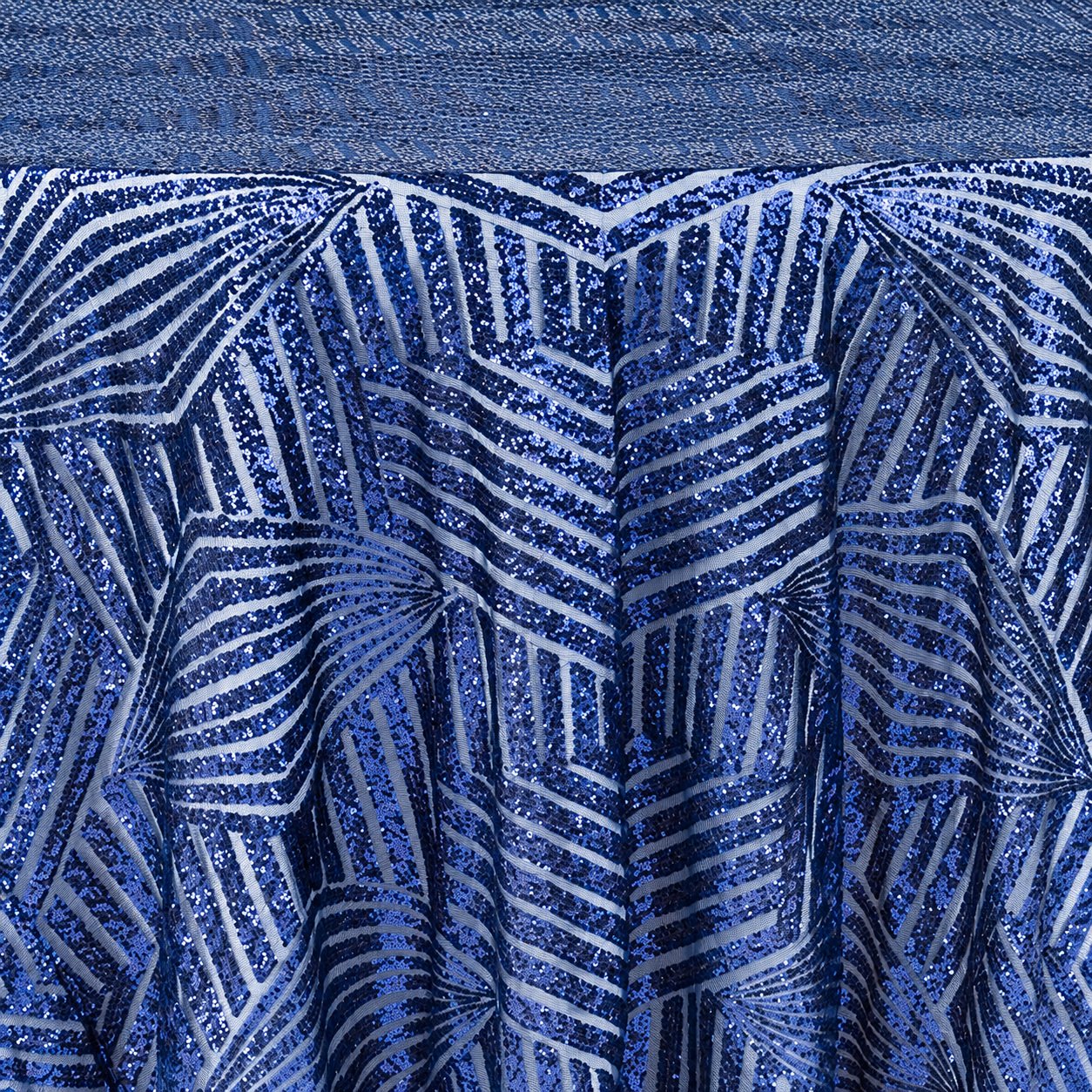 Navy Geo Glitz Linen
