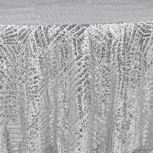 Silver Geo Glitz Linen