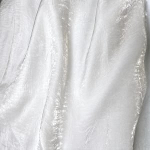 White Iridescent Satin Linen